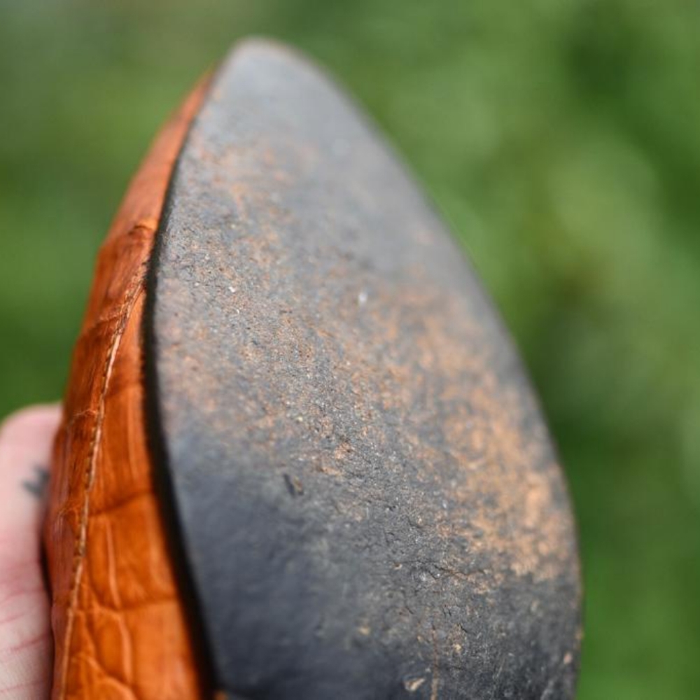 Men's Orange Croc-Texture Cowboy Boots - Picture 7 of 12